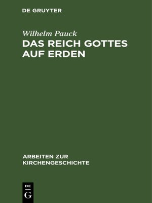cover image of Das Reich Gottes auf Erden